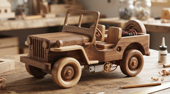 How to Make DIY Toys at Home for Kids Without Spending Much | Motorized Wooden Jeep